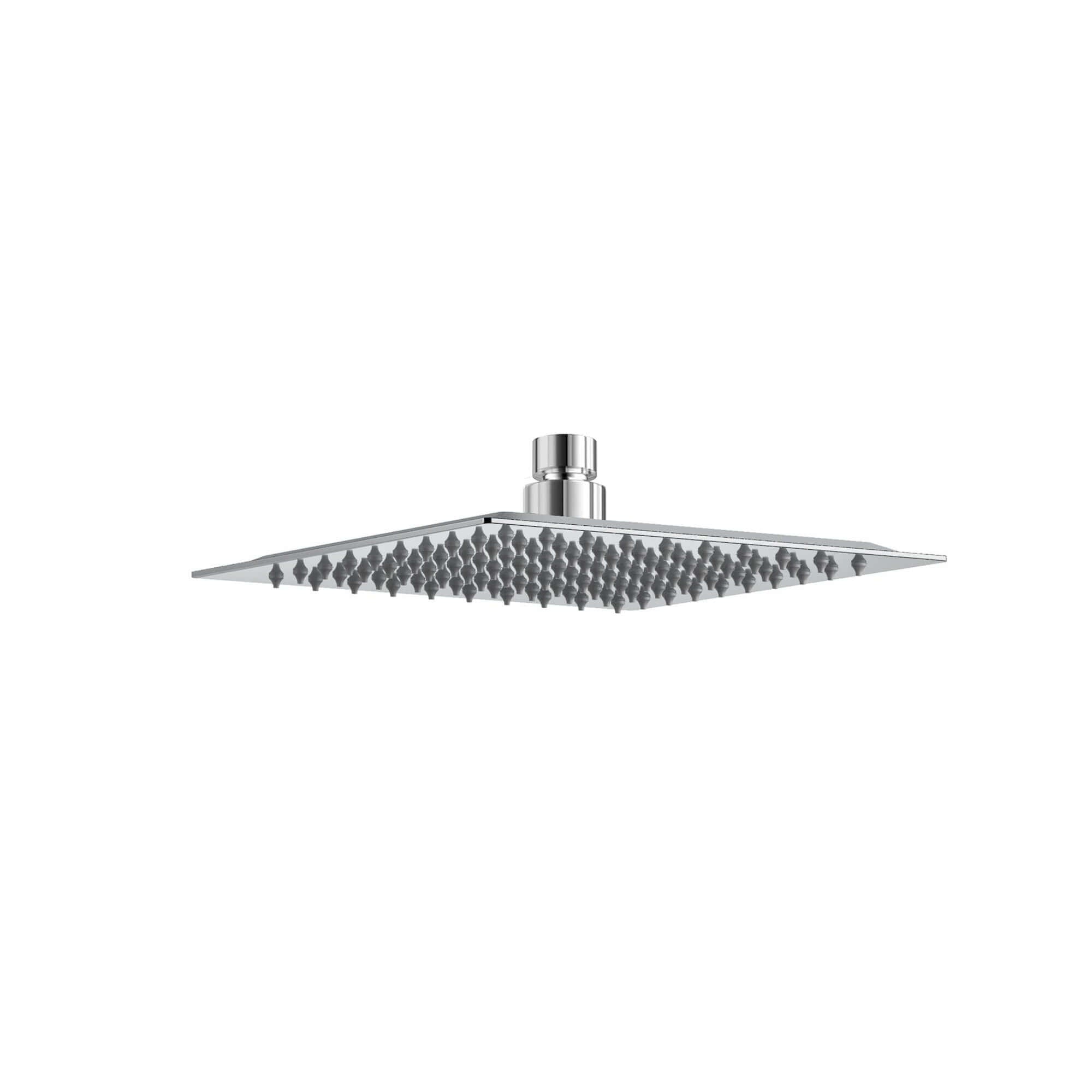 Square ultra slim shower head stainless steel 200mm - chrome