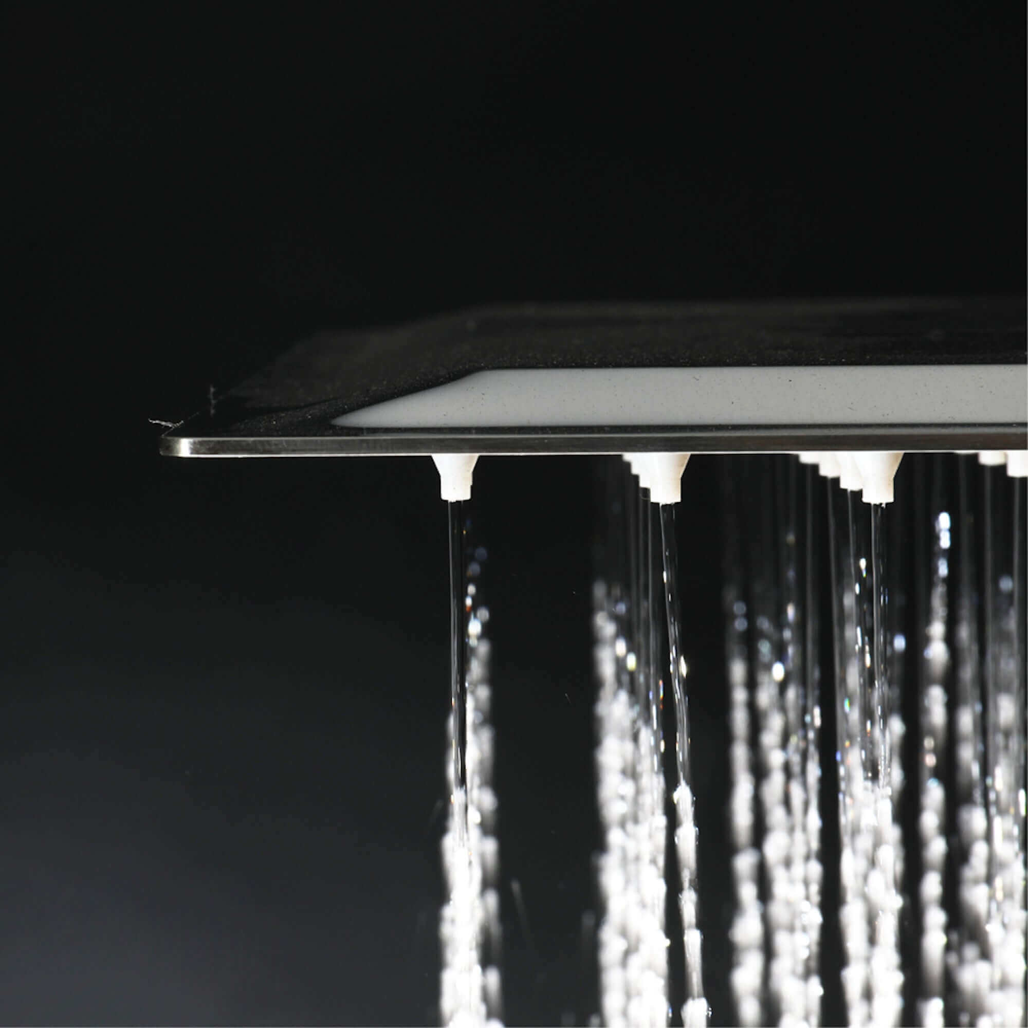 Square ultra slim shower head stainless steel 200mm - chrome