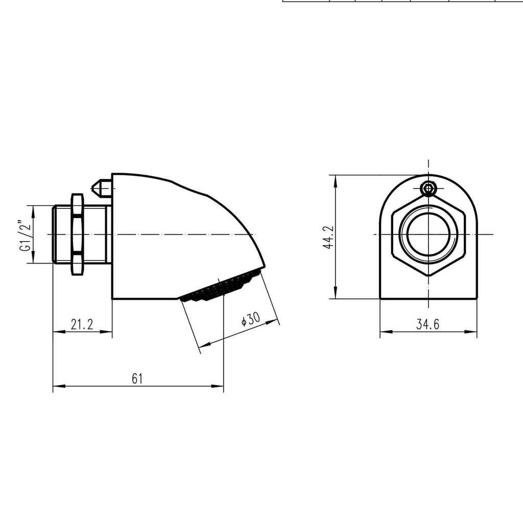 Ergo anti vandal shower head - chrome