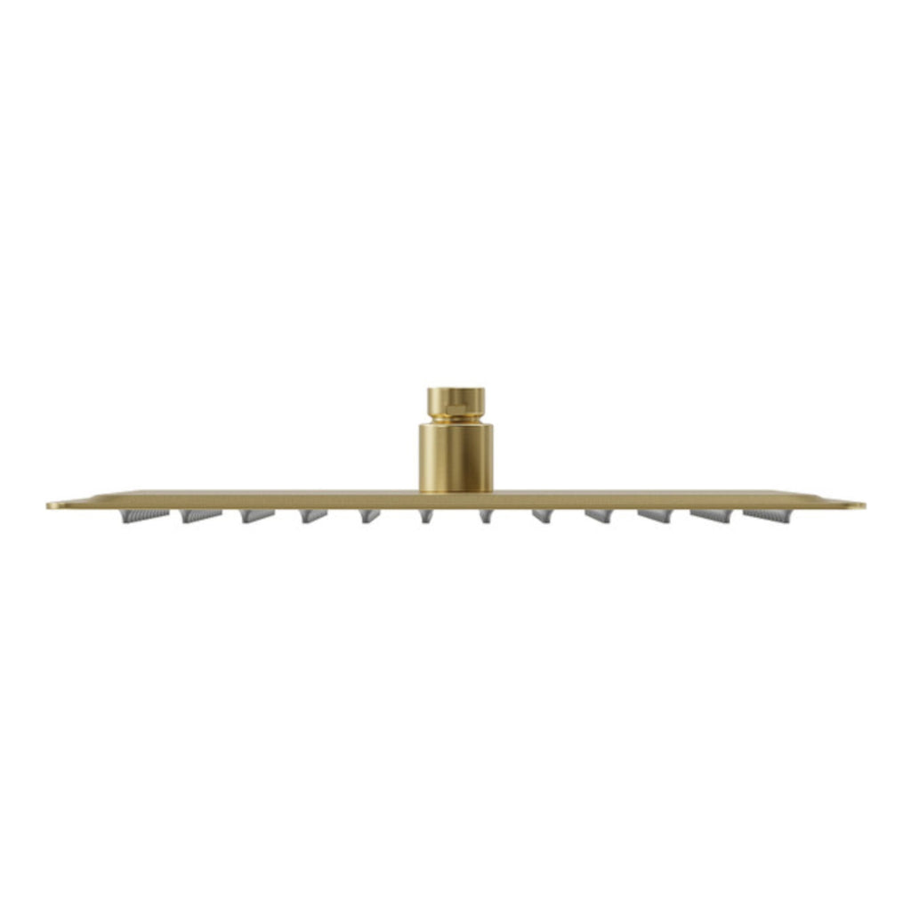 Square ultra slim shower head stainless steel 300mm - brushed brass