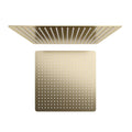 Square ultra slim shower head stainless steel 400mm - brushed brass