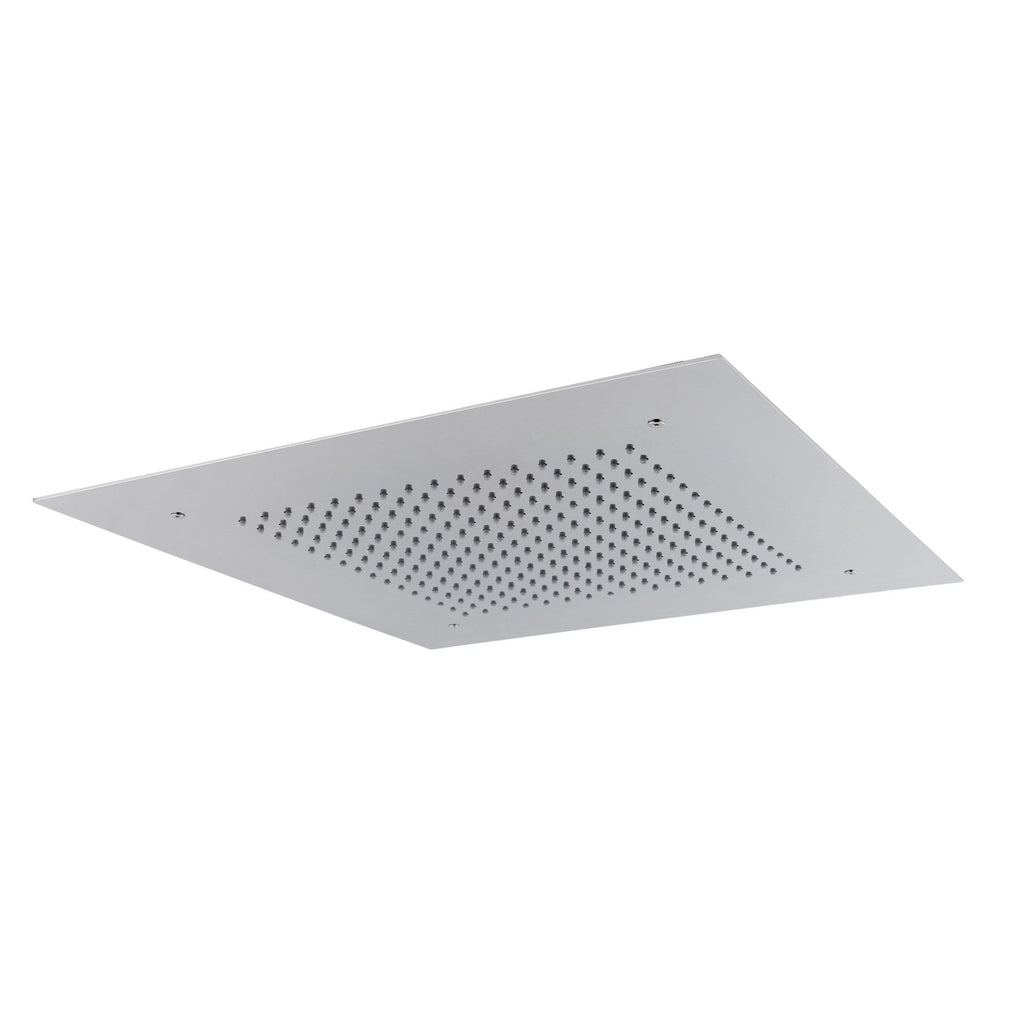 Square recessed 400mm shower head stainless steel - chrome