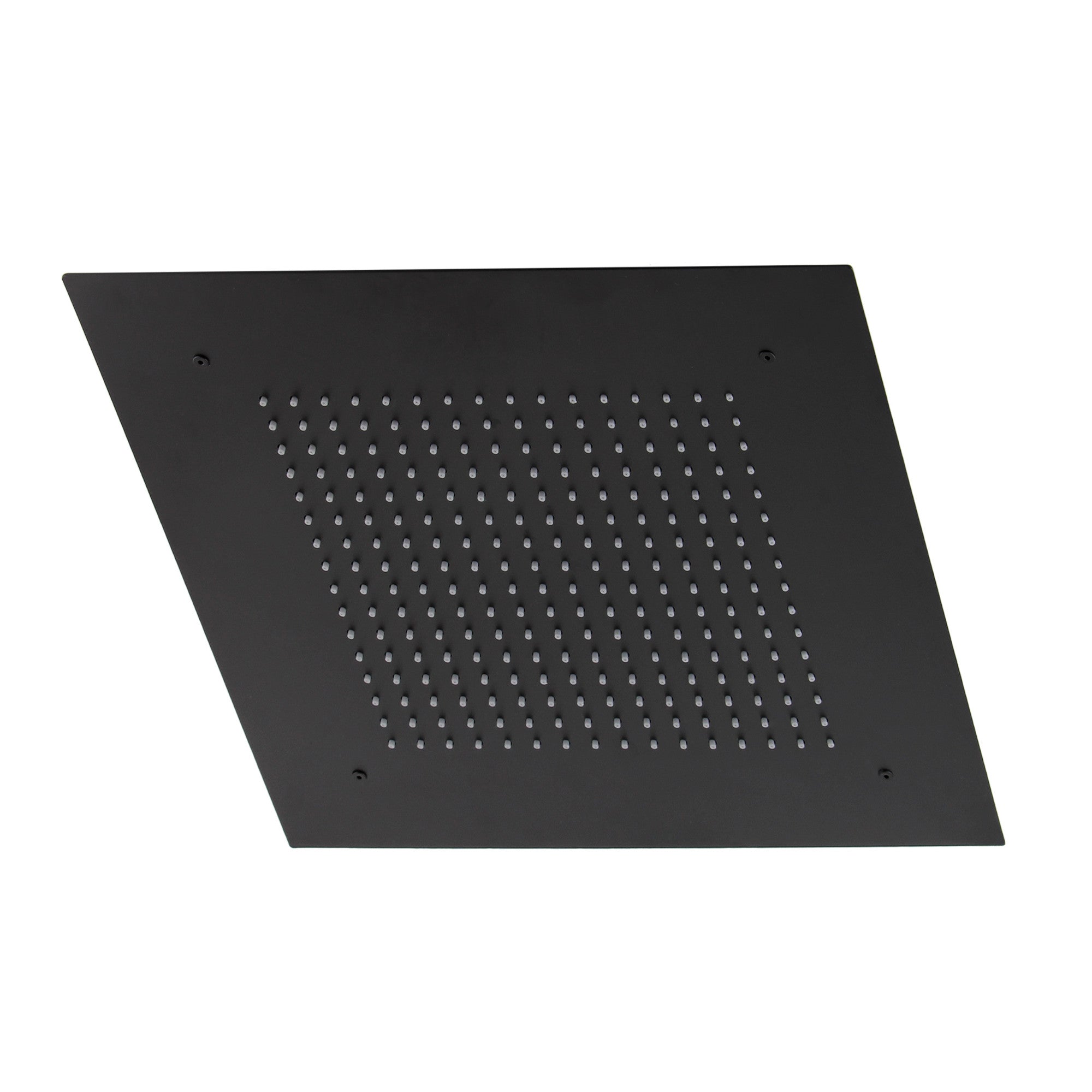 Square recessed 400mm shower head stainless steel - matt black