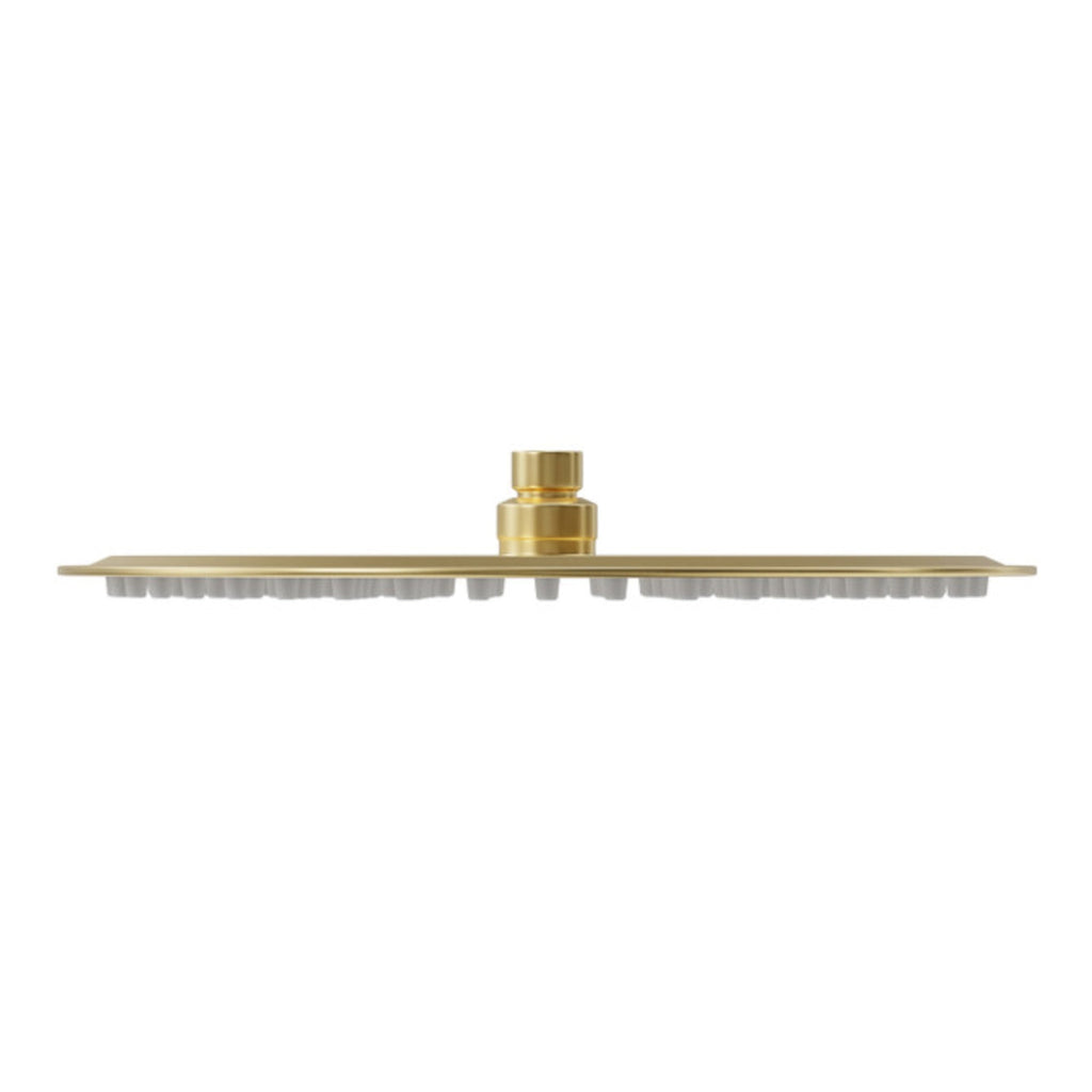 Round ultra slim shower head stainless steel 300mm - brushed brass
