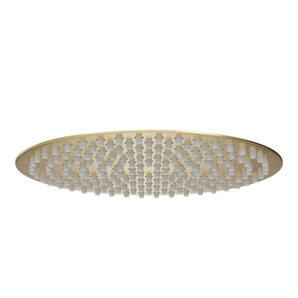 Round ultra slim shower head stainless steel 300mm - brushed brass
