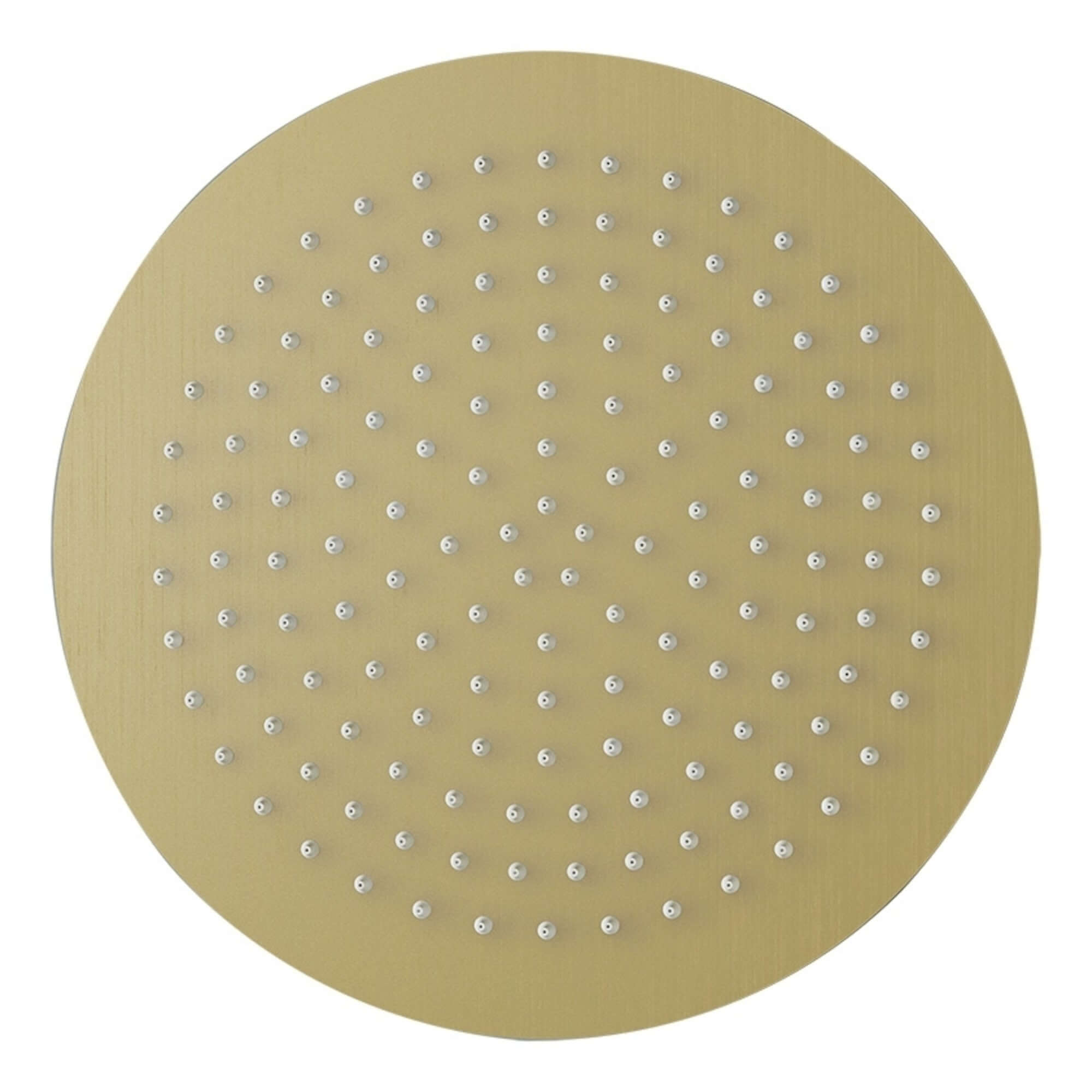 Round ultra slim shower head stainless steel 400mm - brushed brass