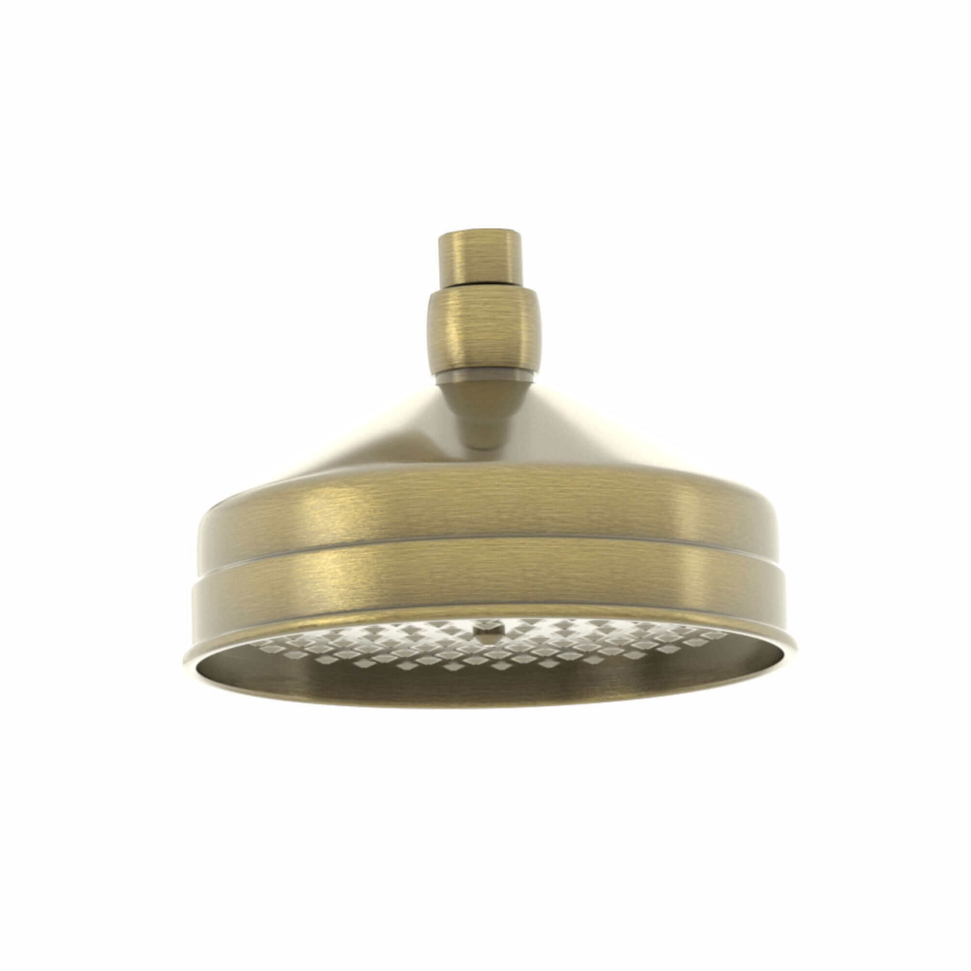 Traditional Ceiling Fixed Apron Brass Shower Head 6" With 180mm Ceiling Shower Arm - Antique Brass
