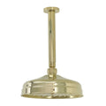 Traditional Ceiling Fixed Apron Brass Shower Head 8" With 180mm Ceiling Shower Arm - Gold