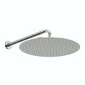Contemporary Wall Fixed Round Ultra Slim Stainless Steel Shower Head 16" With Shower Arm - Chrome