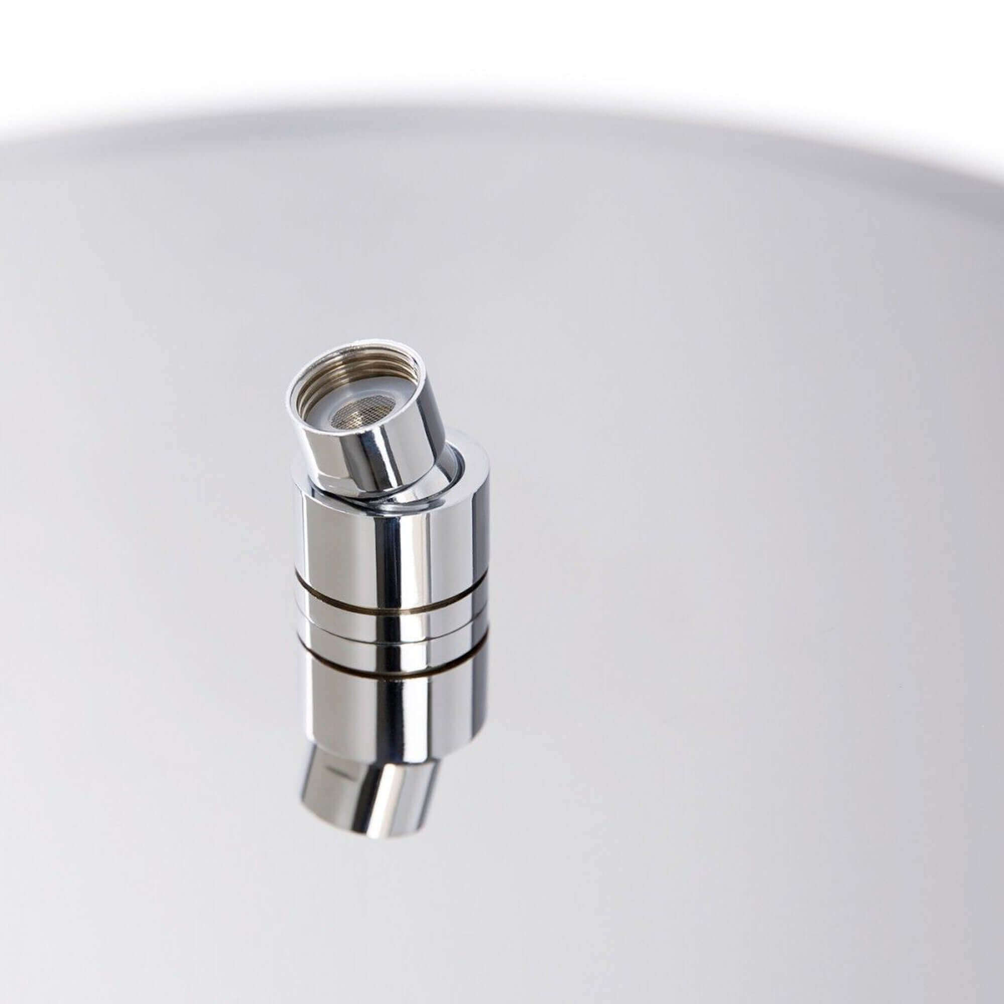 Contemporary Wall Fixed Round Ultra Slim Stainless Steel Shower Head 16" With Shower Arm - Chrome