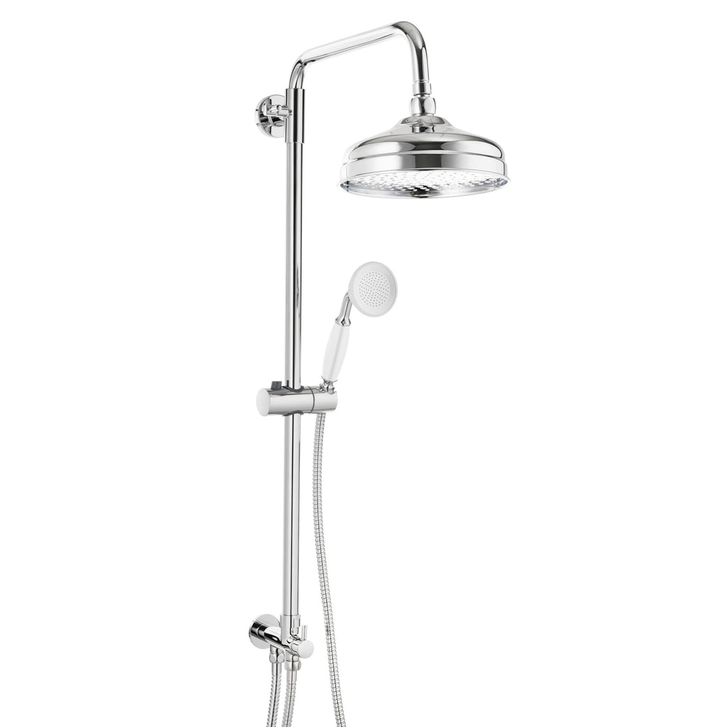 Dune traditional dual shower riser rail kit for exposed installation - chrome