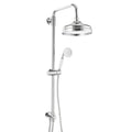 Dune traditional dual shower riser rail kit for exposed installation - chrome