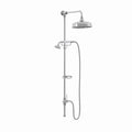 Downton traditional shower riser rail kit 2 outlet soap dish watercan head 200mm - chrome