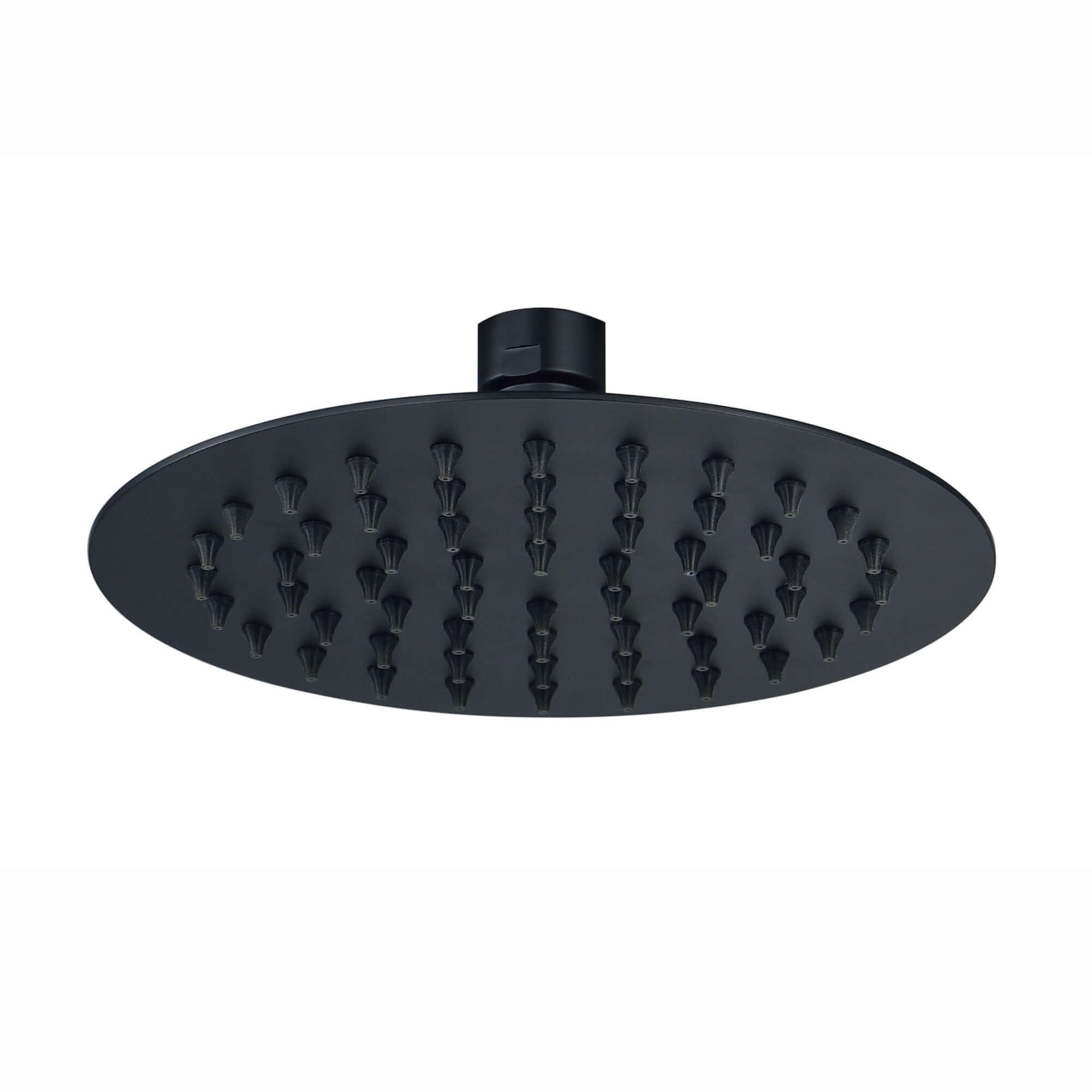 Carre Dual Rigid Riser Kit Round Ultra Slim Overhead Rain Shower & 3 Setting Handheld Shower - Black