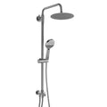 Dune round dual shower riser rail kit for exposed installation - gunmetal grey