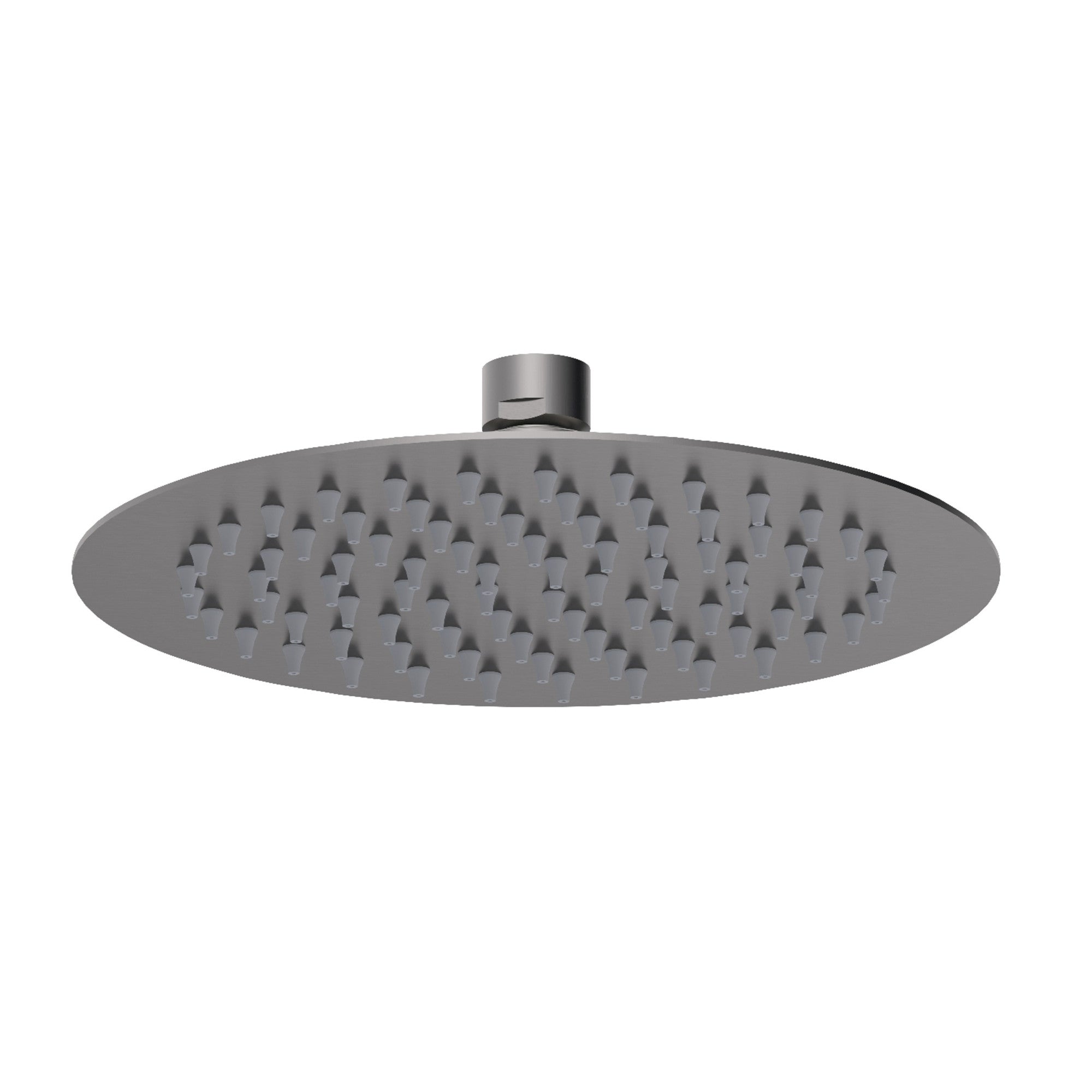 Dune round dual shower riser rail kit for exposed installation - gunmetal grey