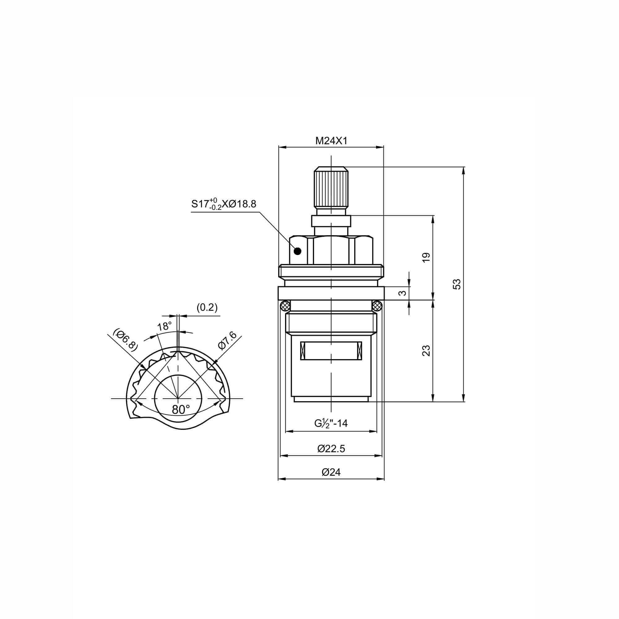 ON/OFF cartridge for shower valves - Vito