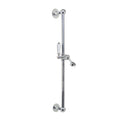 Traditional shower slider rail brass with white ceramic lever bracket - chrome