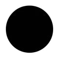 Plain ceramic indicator for Edwardian range - black