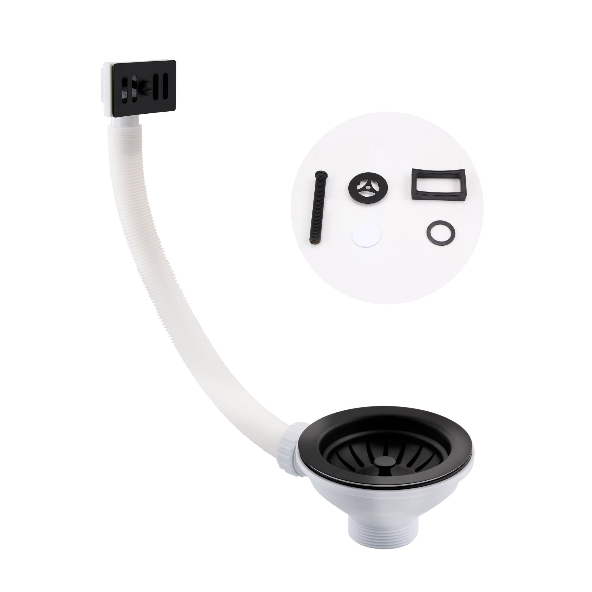 Universal sink waste - matt black