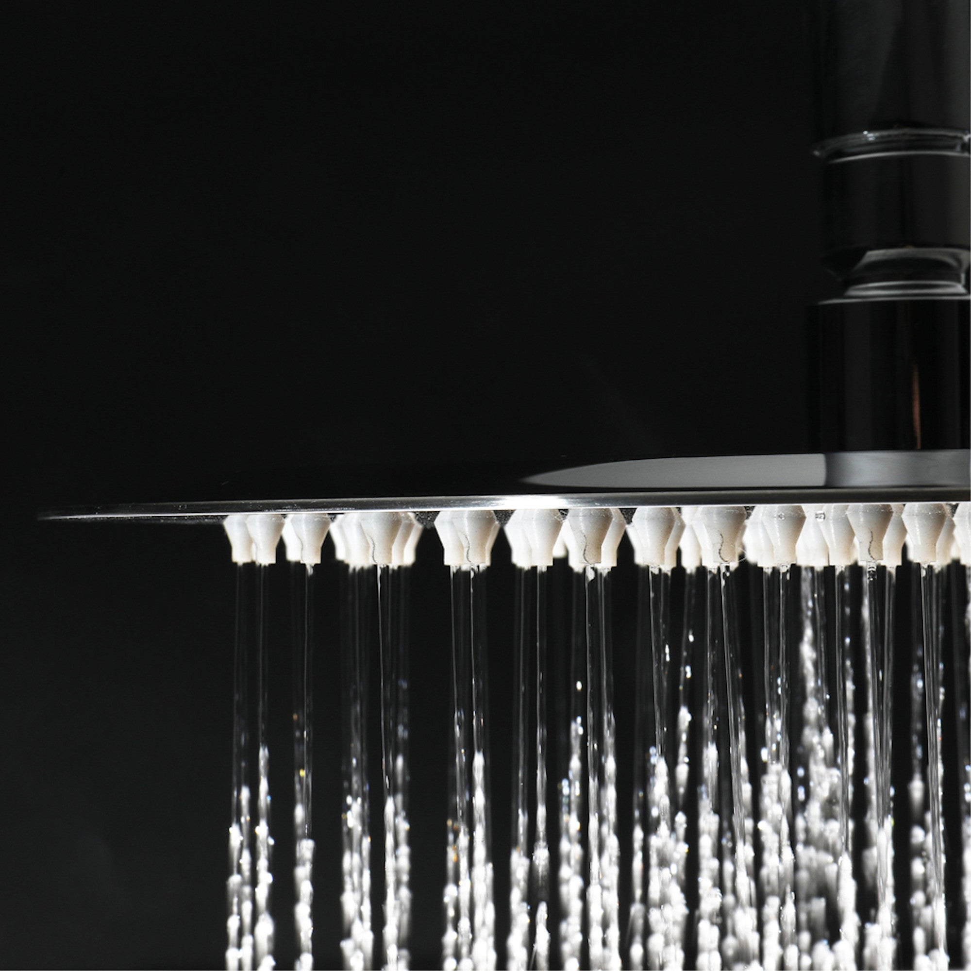 Naples Contemporary Round Concealed Thermostatic Shower Set Incl. Triple Diverter Valve, Wall Fixed 8" Shower Head, Handshower Kit, Bath Filler Waste with Overflow - Chrome (3 Outlet)
