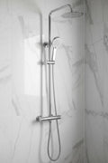 Dune round thermostatic shower set 200mm head & handheld - chrome