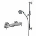 Gallant traditional thermostatic shower bar mixer valve with slider rail shower kit - chrome