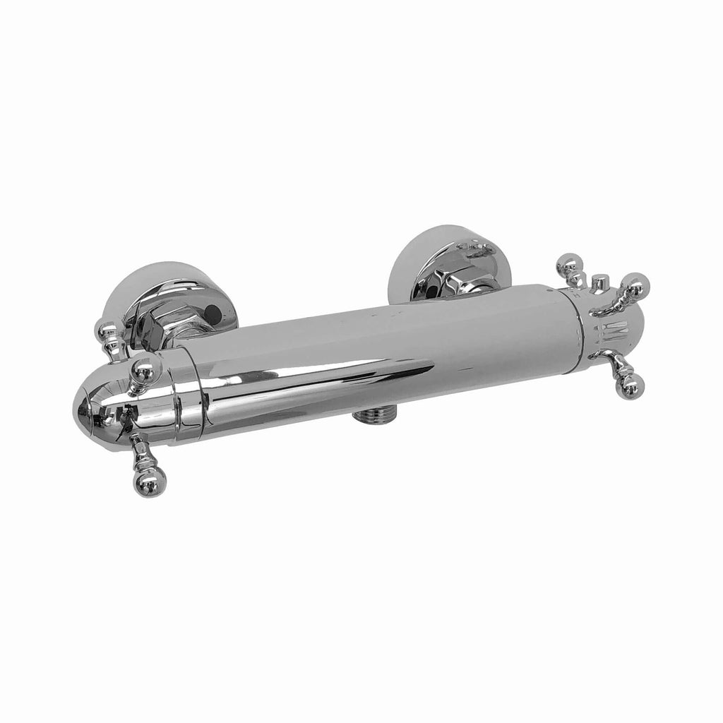 Gallant traditional thermostatic shower bar mixer valve with slider rail shower kit - chrome