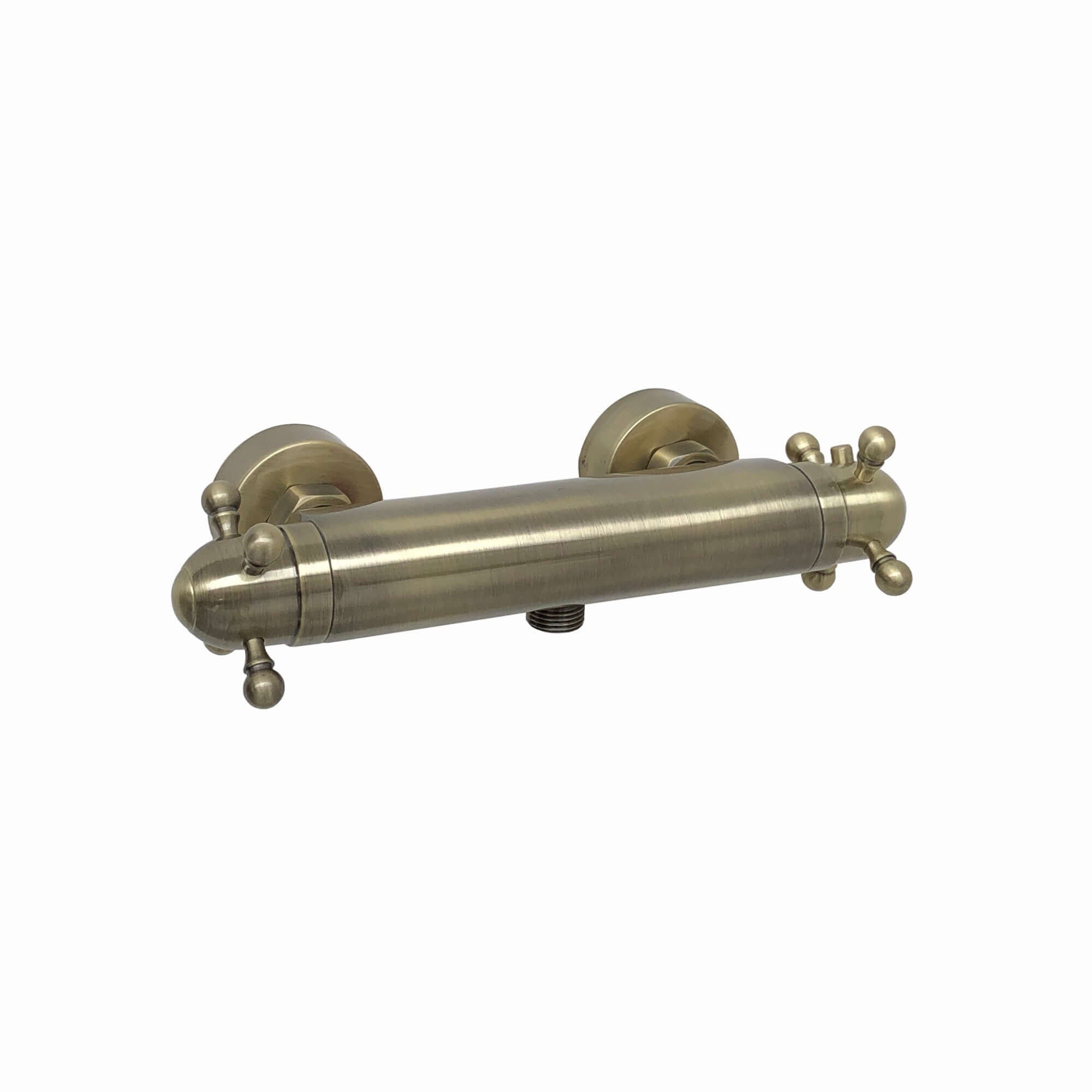 Gallant traditional thermostatic shower bar mixer valve with slider rail shower kit - antique brass