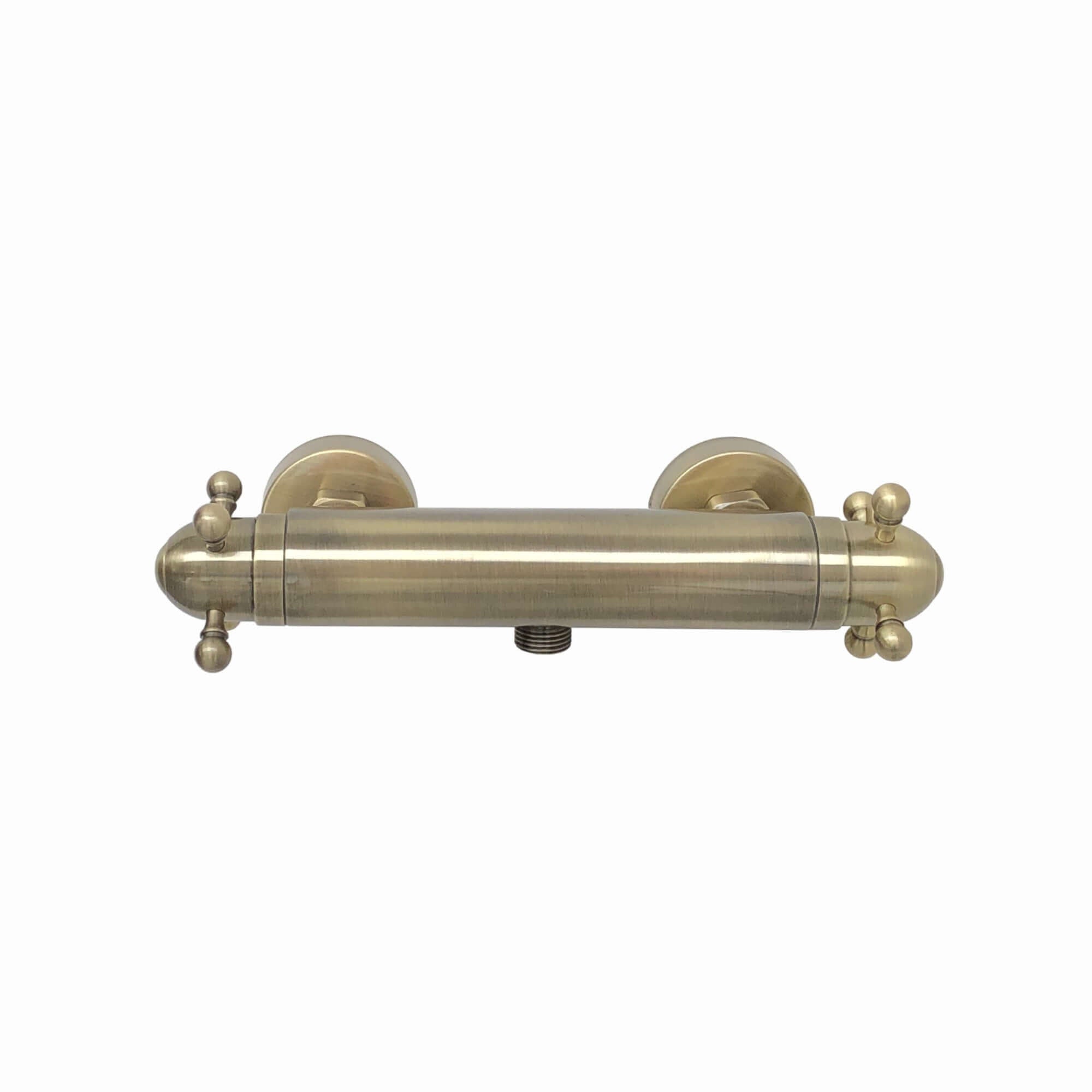 Gallant traditional thermostatic shower bar mixer valve with slider rail shower kit - antique brass