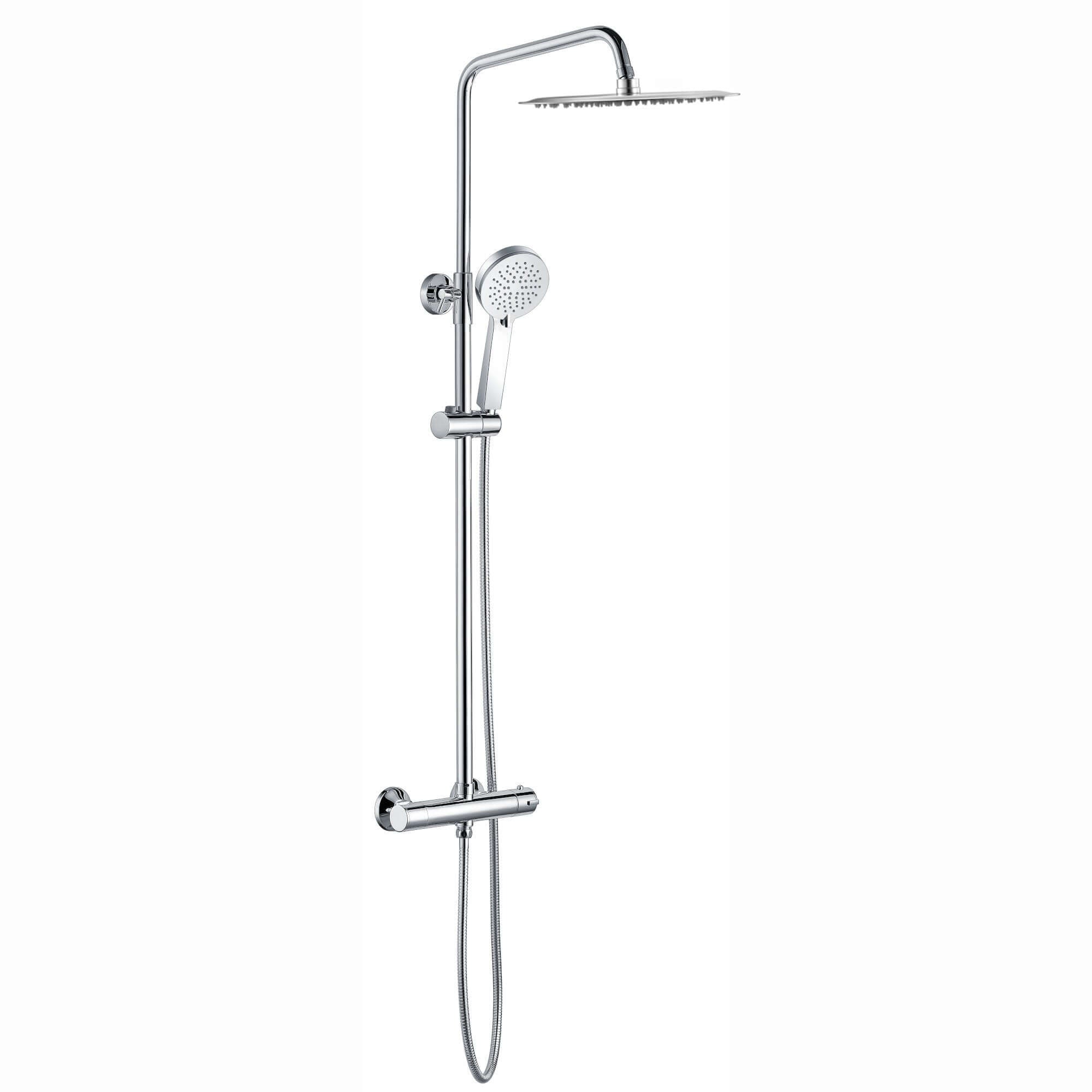 Dune round thermostatic shower set 300mm head & handheld - chrome