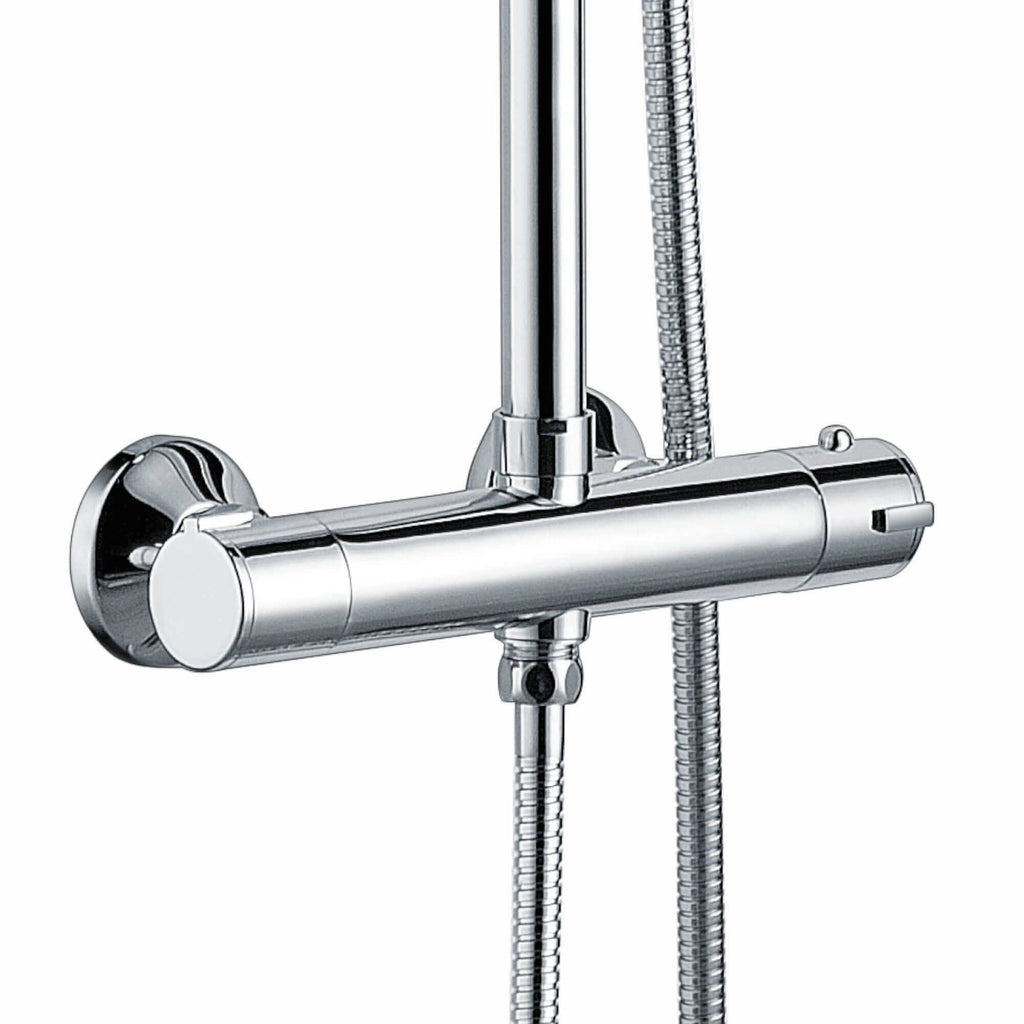 Dune round thermostatic shower set 300mm head & handheld - chrome