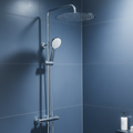 Dune round thermostatic shower set 400mm head & handheld - chrome