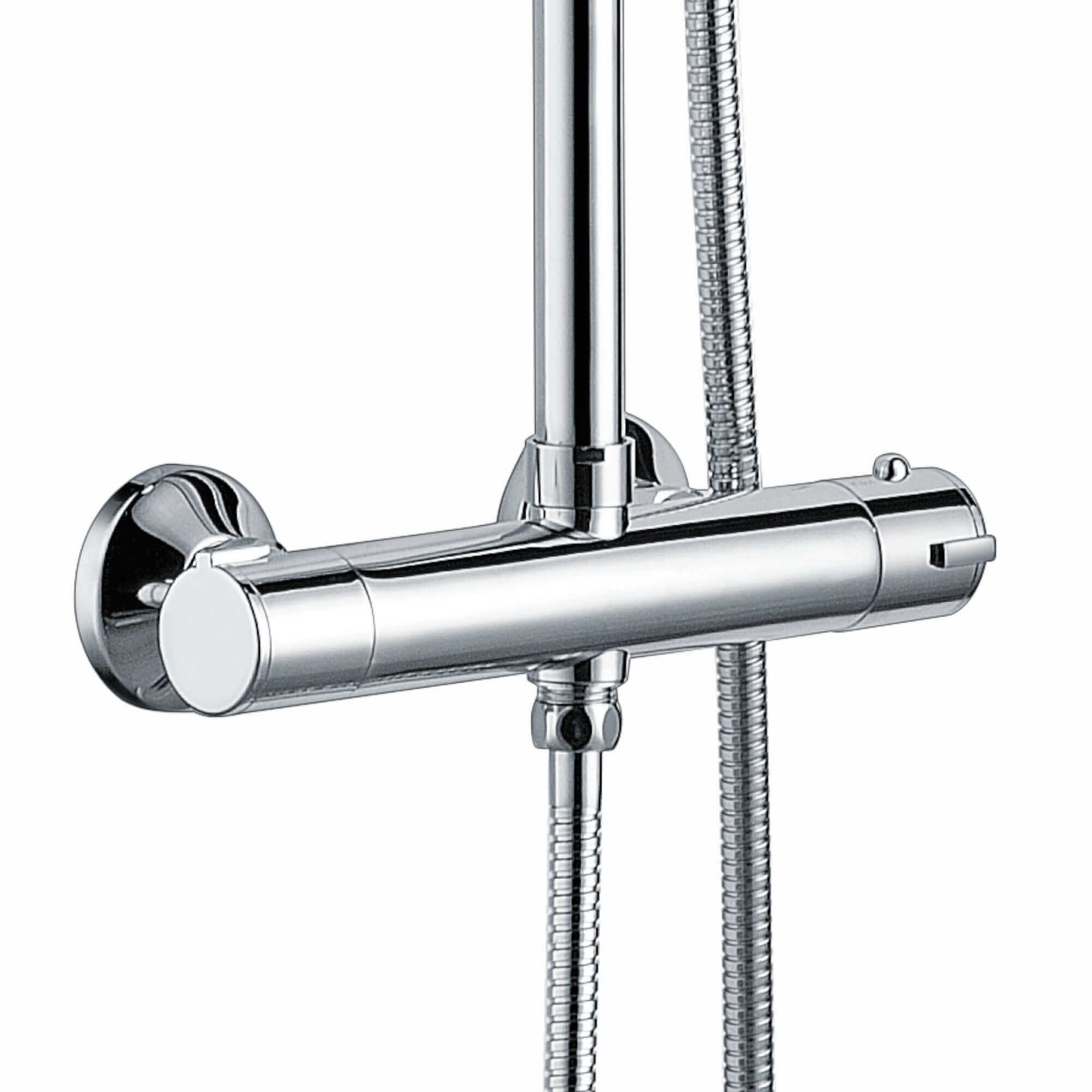 Dune round thermostatic shower set 400mm head & handheld - chrome