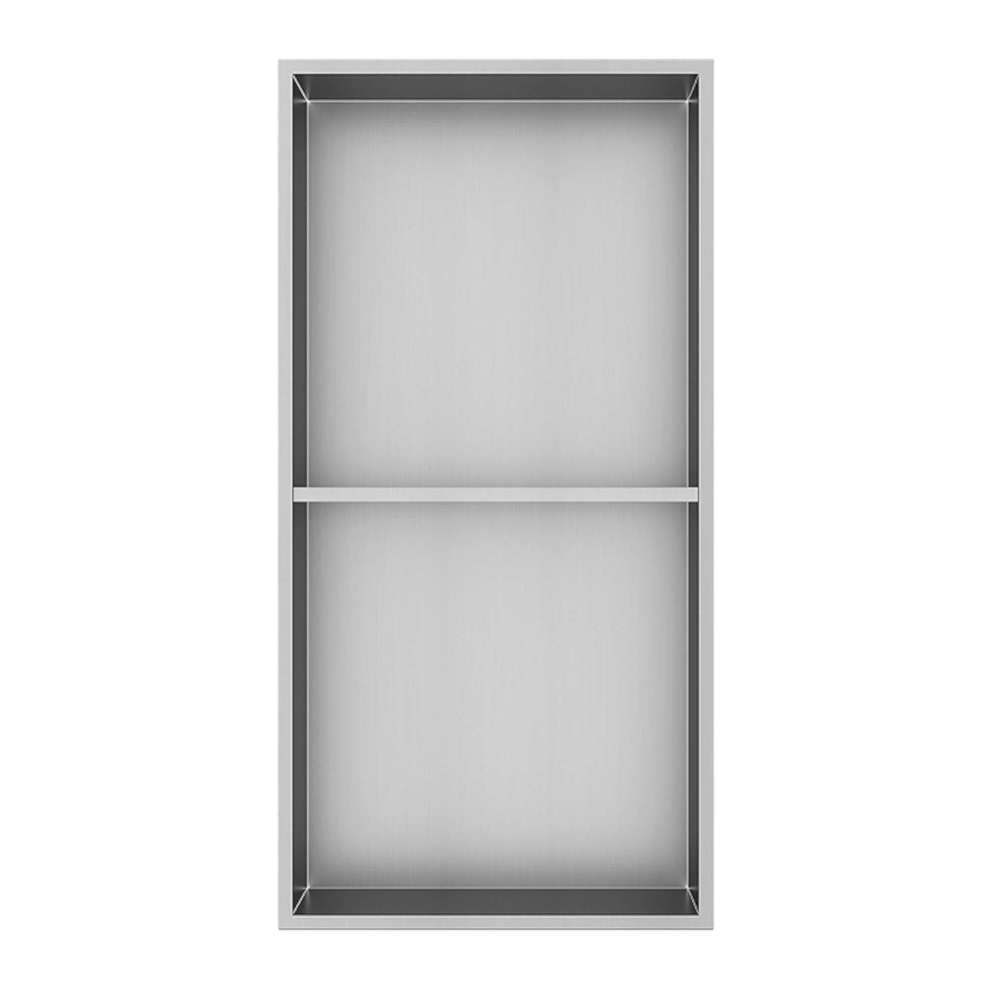 Shower Niche 600 x 300 - Brushed Steel