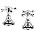Traditional 3/4" deck bath side valves (pair) - chrome