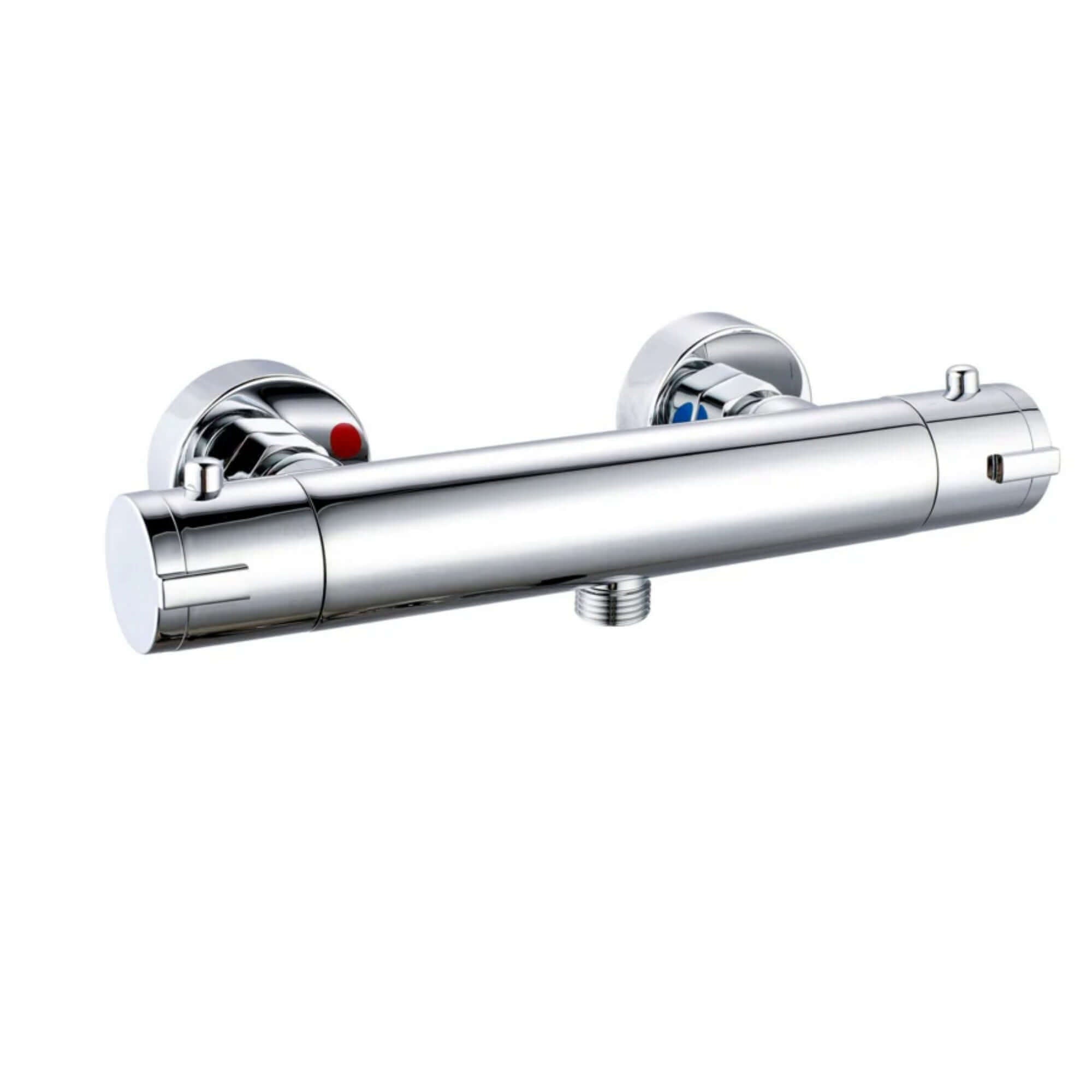 Dune round bottom outlet thermostatic bar shower valve - chrome