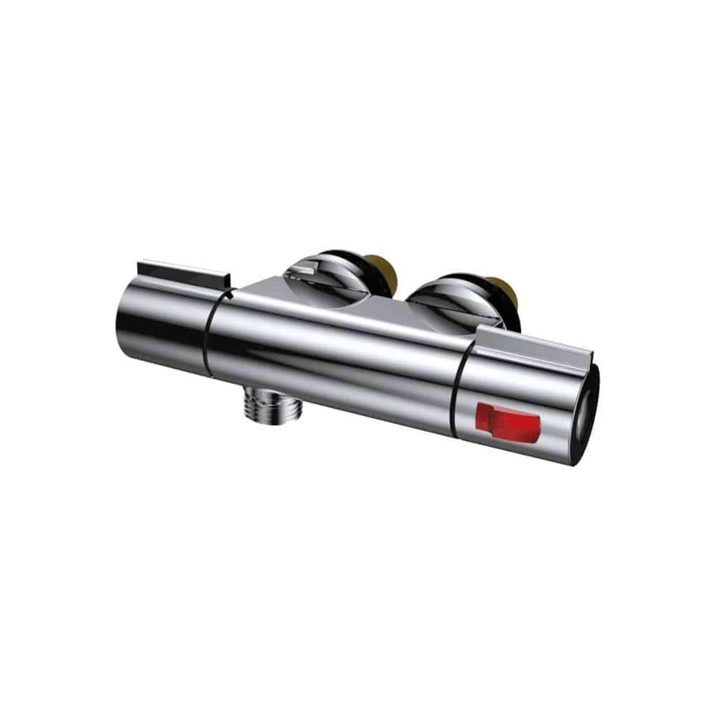 Haven horizontal thermostatic bar shower mixer valve with 45mm fixing centres - chrome