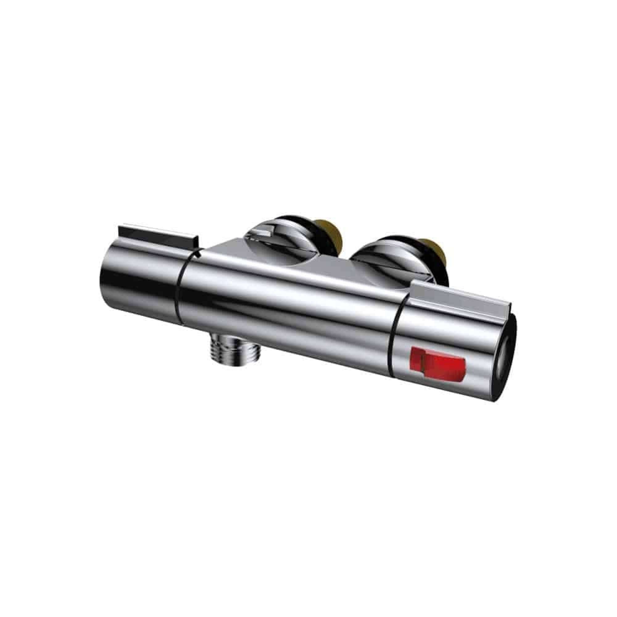 Haven horizontal thermostatic bar shower mixer valve with 45mm fixing centres - chrome