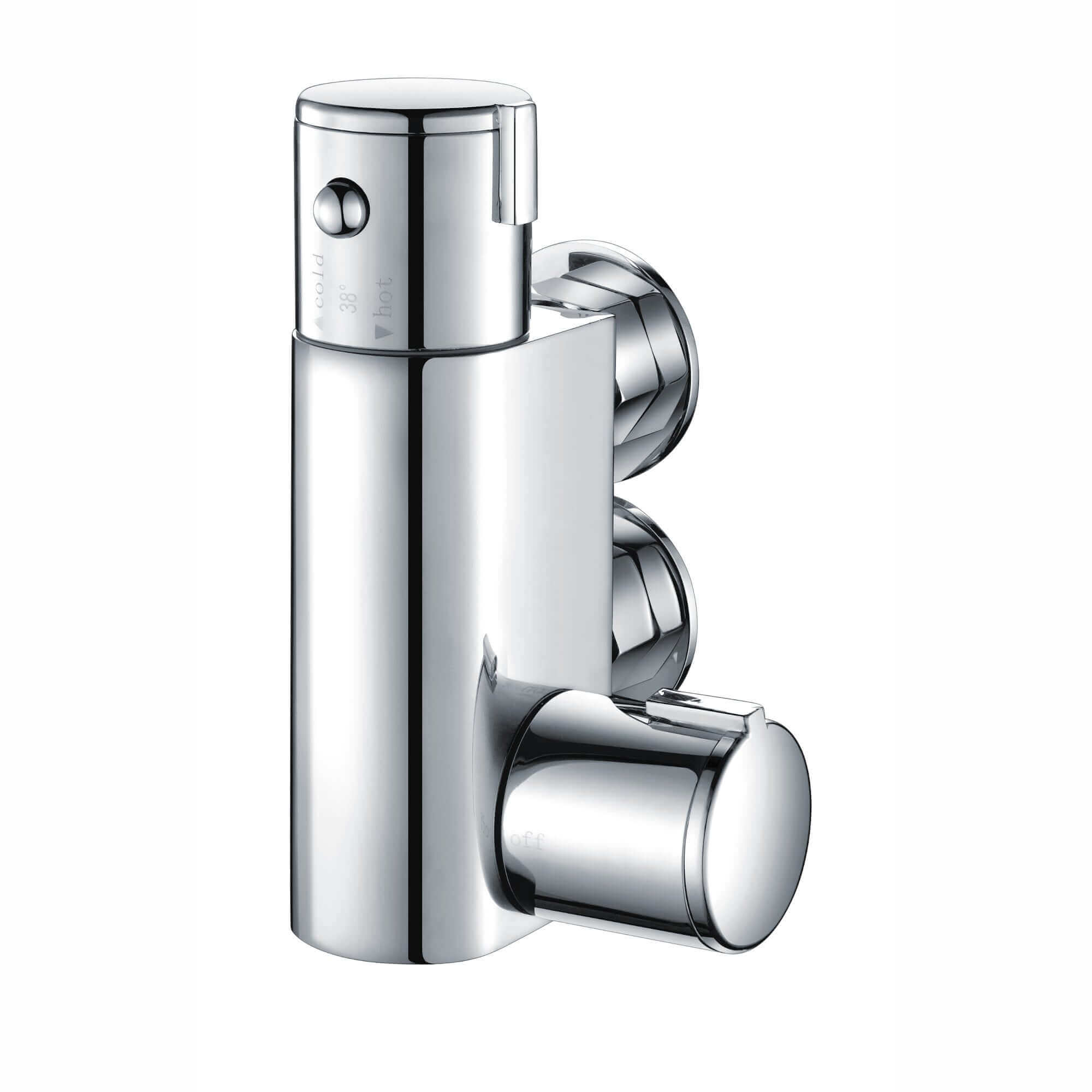 Vero mini vertical thermostatic shower bar mixer valve - chrome