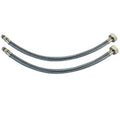 Pair of flexible braided tap connectors for kitchen or basin taps 10mm x 400mm x 1/2"