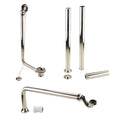 Roll top bath pack incl. exposed bath waste, shrouds and bath trap - gold