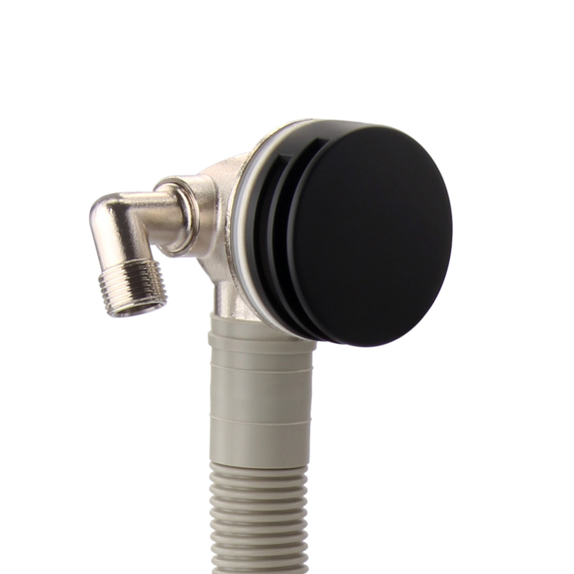 Round Bath Filler with Easy Clean Sprung Waste & Overflow - Matt Black