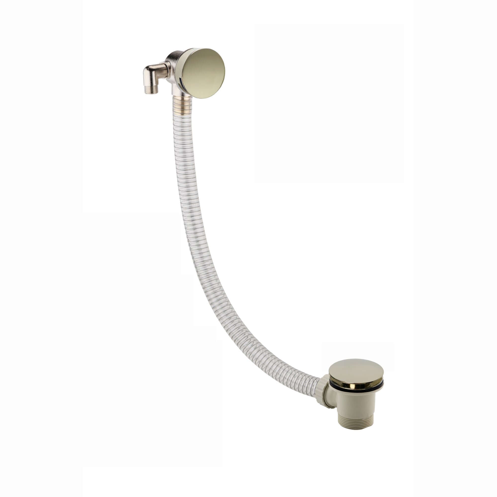 Round Bath Filler with Easy Clean Sprung Waste & Overflow - Gold