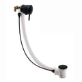 Round freeflow bath filler with overflow and pop up waste - matt black