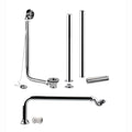 Roll top bath pack incl. exposed bath waste, shrouds and bath trap - chrome