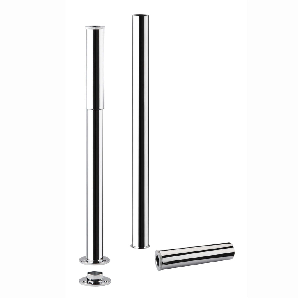 Roll top bath pack incl. exposed bath waste, shrouds and bath trap - chrome
