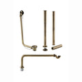 Roll top bath pack incl. exposed bath waste, shrouds and bath trap - antique brass