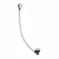 Easy clean cut to size pipe bath sprung waste & overflow (bath thickness 5-15mm) - matt white