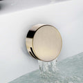 Round freeflow bath filler with overflow and clicker waste - antique brass